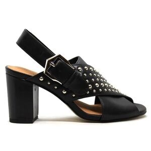 TAMARA LONDON | Black Studded leather Heels size 40